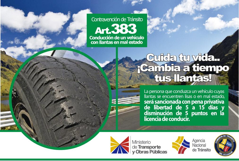 Cuida tu vida. Cambia a tiempo tus llantas #EviteSanciones #SeguridadVial