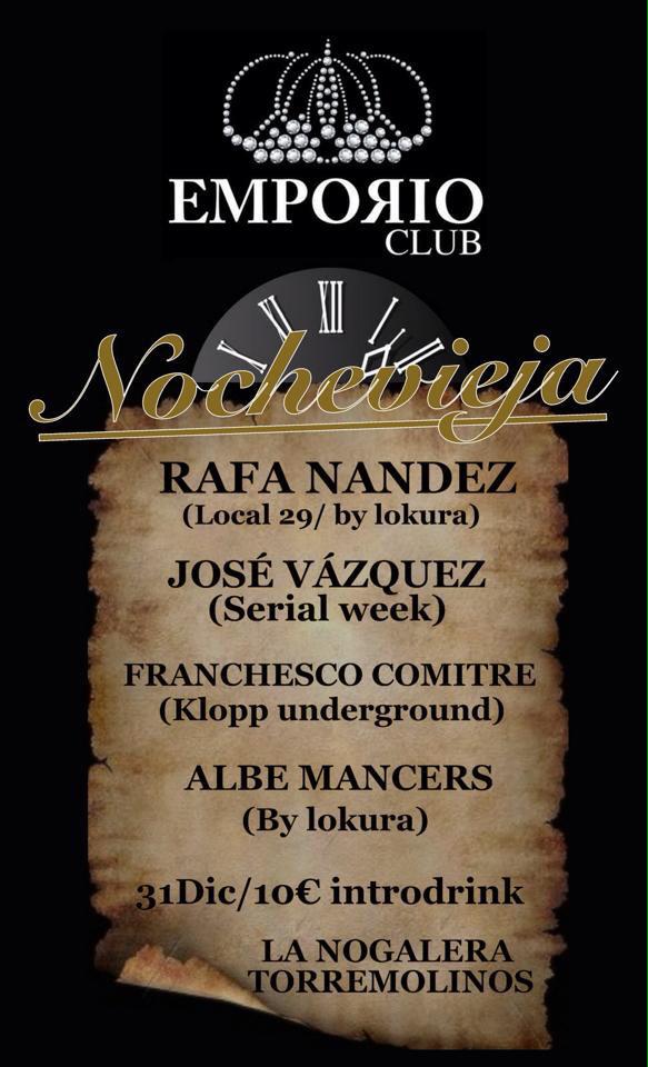 Contando los minutos para disfrutar de la mejor #MúsicaElectrónica. Celebra la Noche Vieja en <a href="/ClubEmporio/">Emporio Torremolinos</a> ¡Fiestón!