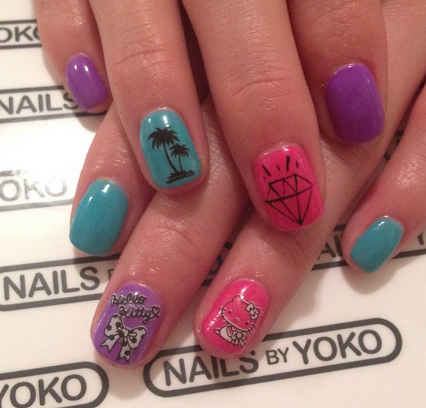 #nailsbyyoko #nails #nailart #naildesign #losangeles #hellokitty #nailgangster