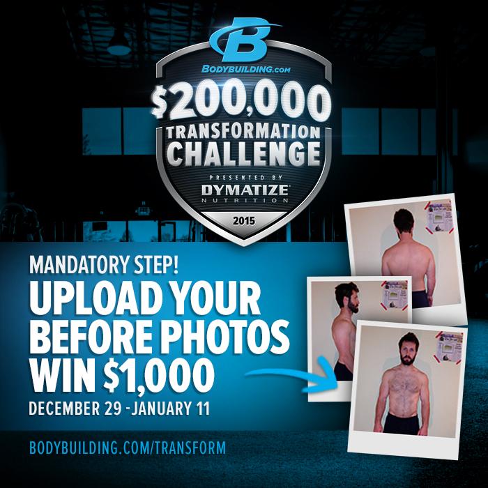 Bodybuildingcom's tweet photo. FINAL STEP to register for $200k #Transformation Challenge! @dymatize #CountDownTo200k http://t.co/ck6kVF6rnA http://t.co/wPkpTo6HlE