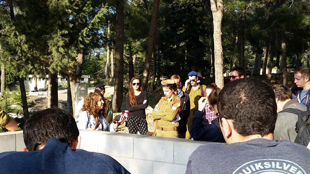 UVMHillel's tweet photo. #Bus265 learning about Mount Hertzel from our amazing tour guide Veronika! #Israeloutdoors #Taglit http://t.co/gOt6bqbHOG