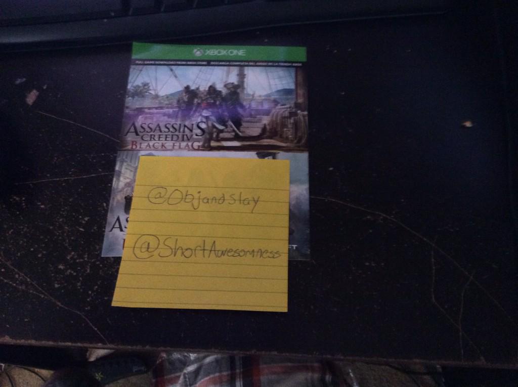 objandslay's tweet photo. *GIVEAWAY* Assassin's Creed Black Flag code. RT this and follow me and @ShortAwesomness 
Winner announced @ 9pm EST! http://t.co/el6Zi9W69P