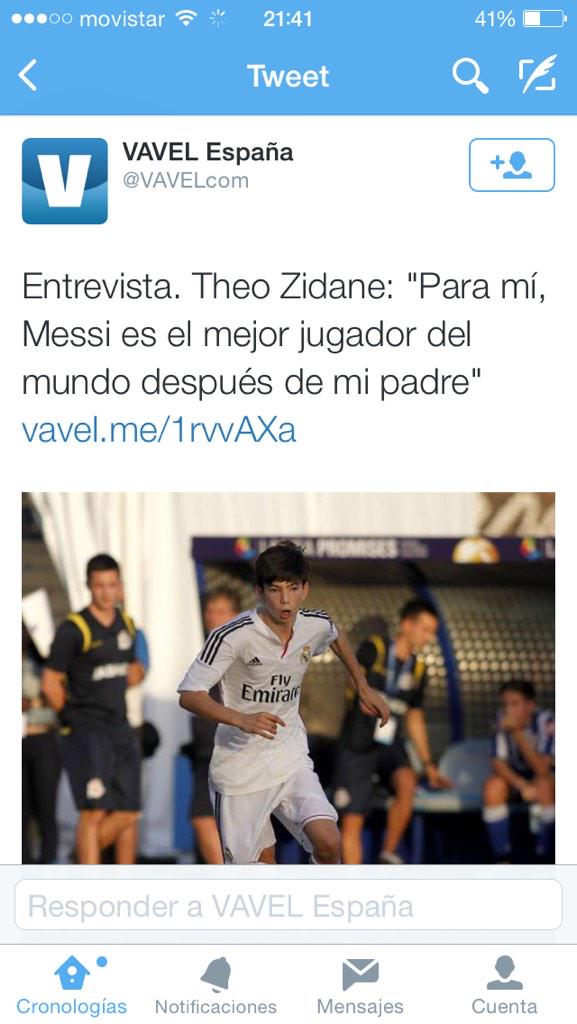 VirginiaDiaz412's tweet photo. Vergonzoso... Os aseguro que Theo no ha concedido ninguna entrevista a nadie q no sea RMTV... @RealMadridVAVEL http://t.co/DdwRvC6whM