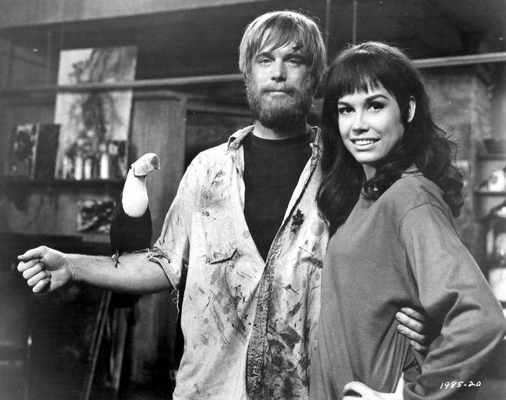 George Peppard and Mary Tyler Moore in WHAT\S SO BAD ABOUT FEELING GOOD?   1968.  Happy birthday Miss Moore. 
