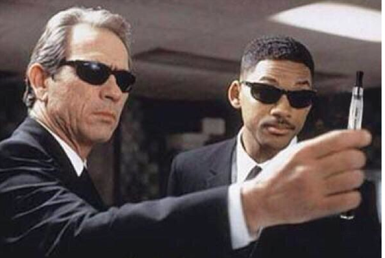 CauseWereGuys's tweet photo. [men in black]

agent k: *pulls out neuralizer*
agent j: wait isnt that ur vape pen
agent k: oh shit ur right lmao http://t.co/RoOgqruvHS
