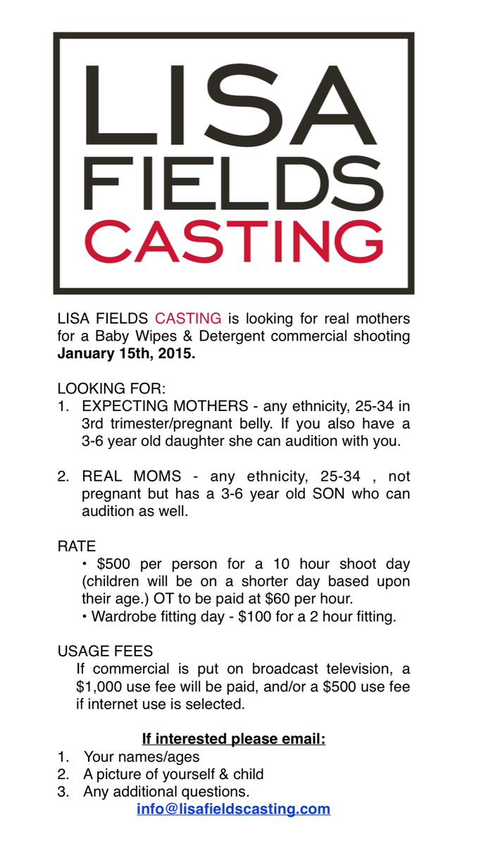 LFCasting's tweet photo. Know an expecting mother with a pregnant belly?  Know a mom or two with children 3-6?  Check out this flyer! http://t.co/SAY2LXzlJE