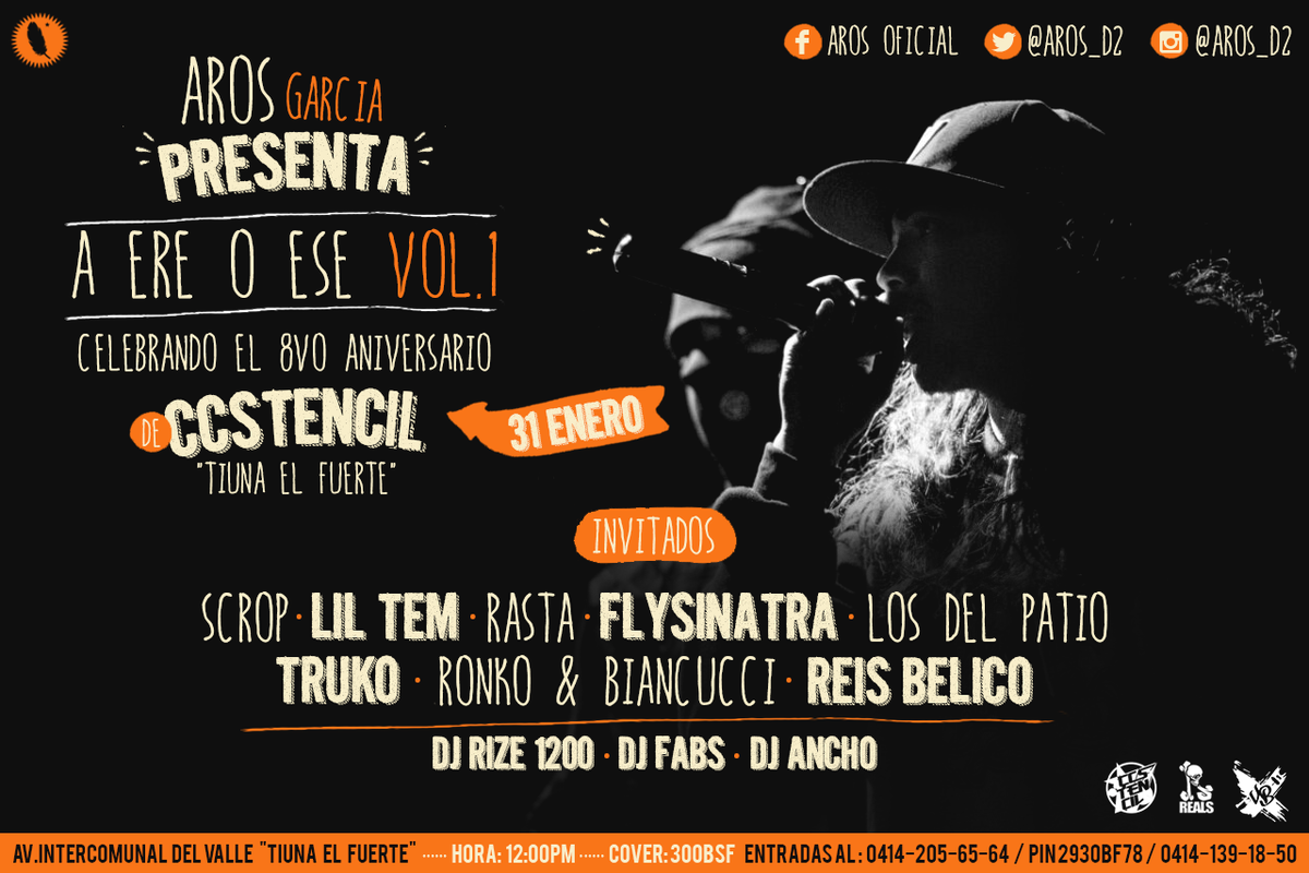 RapLatinoMusic's tweet photo. #CCs (Ven) Mañana 31 de enero, Con :@ScropRrc @FlySInatra @trukomandante @Ronkonpi @aros_D2  @ReisBelico Y + https://t.co/ZopmkT3YwG