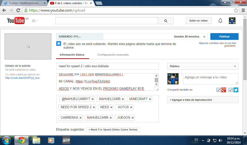 nahuelxcarrytt's tweet photo. de apoco carga pero bueno jeje ya estara  el video atentos ya se viene el link xD http://t.co/xHjfMFcf4C