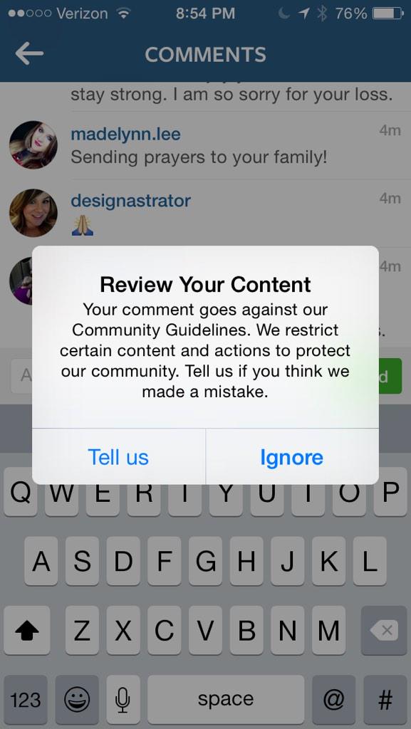 shelliRUT's tweet photo. What offended you @instagram? My Bible verse or the Amen at the end of my prayer? http://t.co/IPNdAdB9pm
