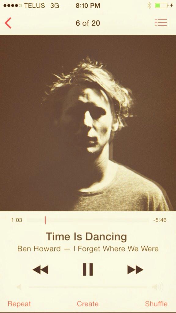 binkerlykay's tweet photo. "Hold it in, oh let's go dancing, I do believe we're only passing through." #BenHoward #mcm #timeisdancing http://t.co/MllXJaPu0e