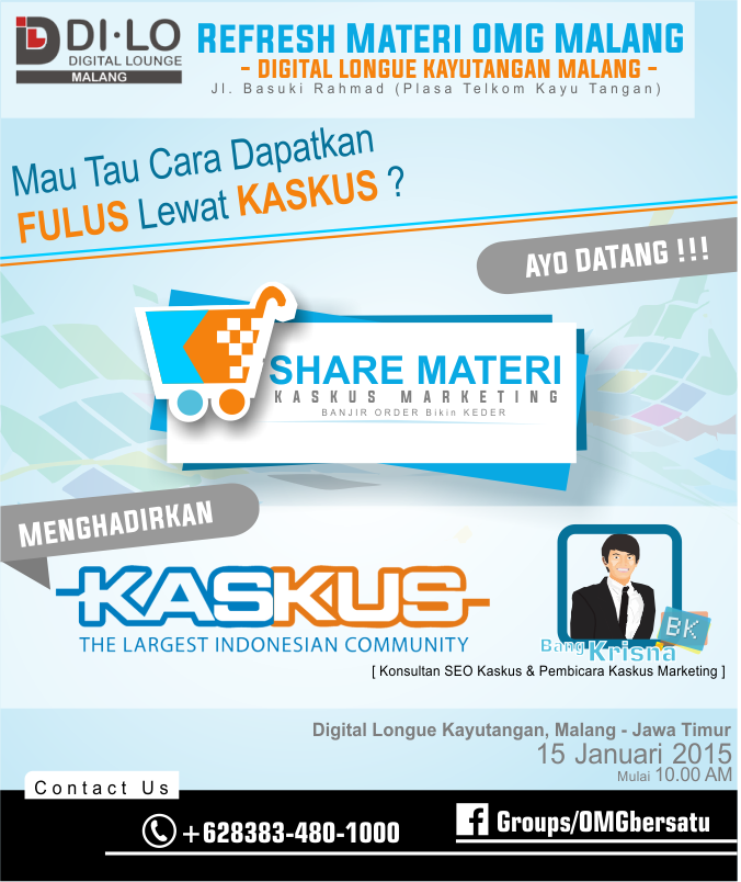 CommerceJakarta's tweet photo. #jualansista #jualankakak #jualanonline Yuk Ikutan Seminar Kaskus Marketing, Bersama Konsultan SEO @kaskus http://t.co/4JcwpckCOj