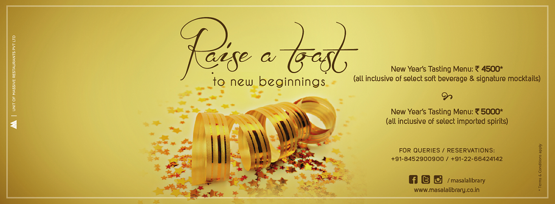 MasalaLibrary's tweet image. Raise a toast &amp;amp; welcome the New Year with #MasalaLibrary&apos;s Special Tasting Menu. Call +918452900900 / +91-22-66424142