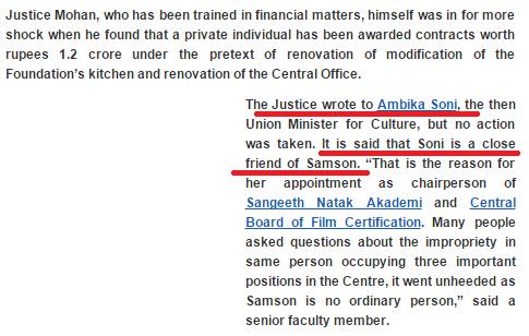 .@arunjaitley sir, AmbikaSoni never acted on the CorruptionCharges agnst LSamson. Whatts stoppin u? #SackLeelaSamson