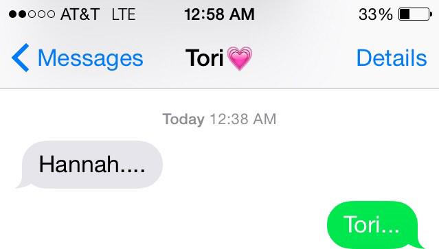 hannahjo94's tweet photo. That awkward moment when... @toriimichelleee @_ArmyMan #sametime #sametext http://t.co/ZTWkGomg3B