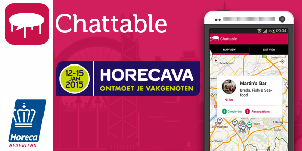 Chattable_app's tweet image. Launch locatie bekend! #Chattable wordt gelanceerd op de @Horecava in de @KHN Ledenlounge. Tot dan! #eattogether