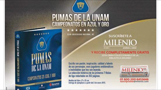 Rafael Ocampo "Para quienes me preguntaban por el libro de los Pumas que sacó Milenio http://t.co/bwBBNz9PQg" / Twitter