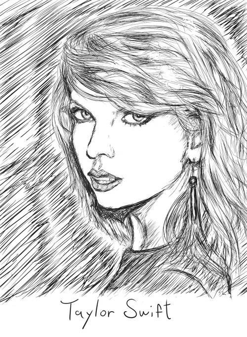 暇なので模写してた「taylor swift」 
