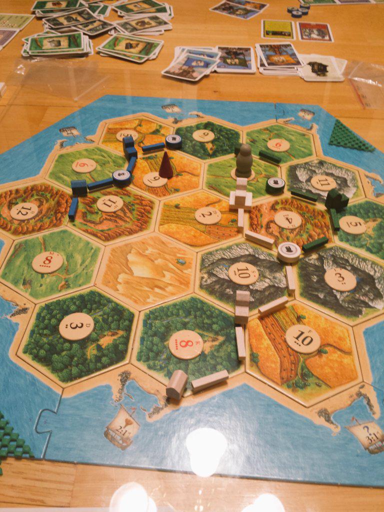 SQLtacOPS's tweet image. I can't believe I let this settlers board setup exist.  Now I am paying the price. #catan #pain