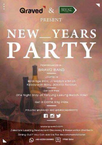 New years party .. At <a href="/BirdcageResto/">Birdcage Resto</a> with <a href="/BR4AVO/">BR4VOband</a> .... Gonjreeeeeng start 20.30pm