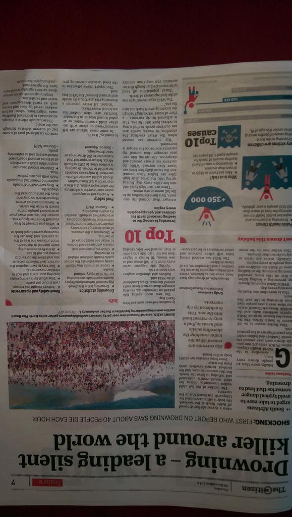 HPonsonby's tweet photo. Morning , uhmmmmm you have the news paper upside down. Just thought I'd let u knw  RT @kuliroberts: Beach Safe http://t.co/EKVvU9JlBL