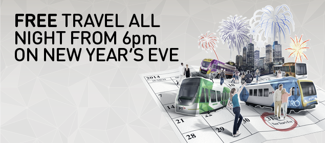 Just a reminder that public transport will run all night tonight and is free from 6pm - 6am.