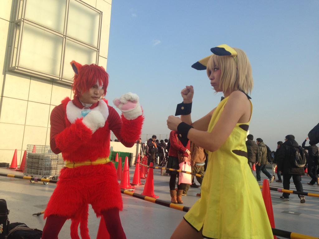 綾里まる ジバニャンvsピカチュウ コスプレ C87 Http T Co Dzxrsx3sha Twitter