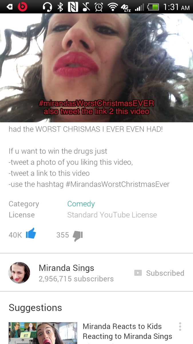 pervy_larry's tweet photo. WORST CHRISTMAS EVER!: http://t.co/4AHLSSTagk
#mirandasworstchristmasEVER
@MirandaSings http://t.co/9FYaszsUpG