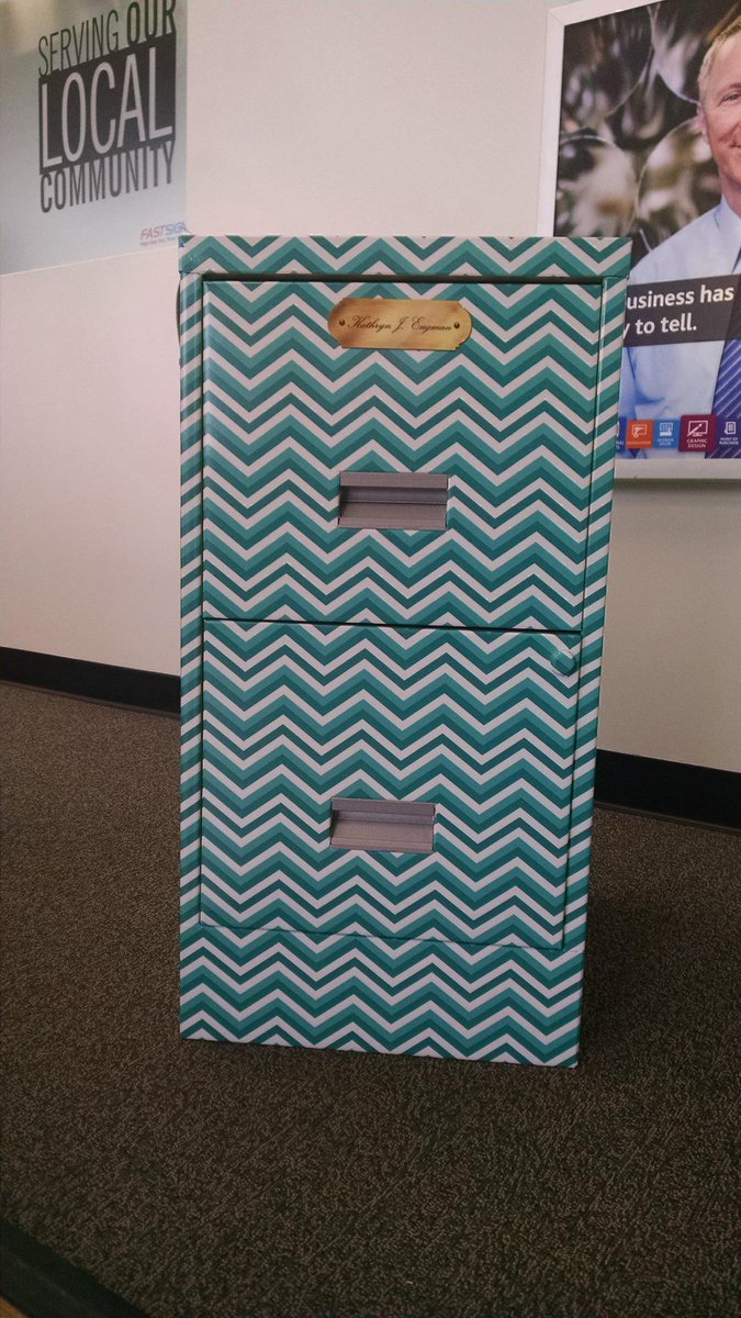 Spice up that boring file cabinet with a vinyl wrap!