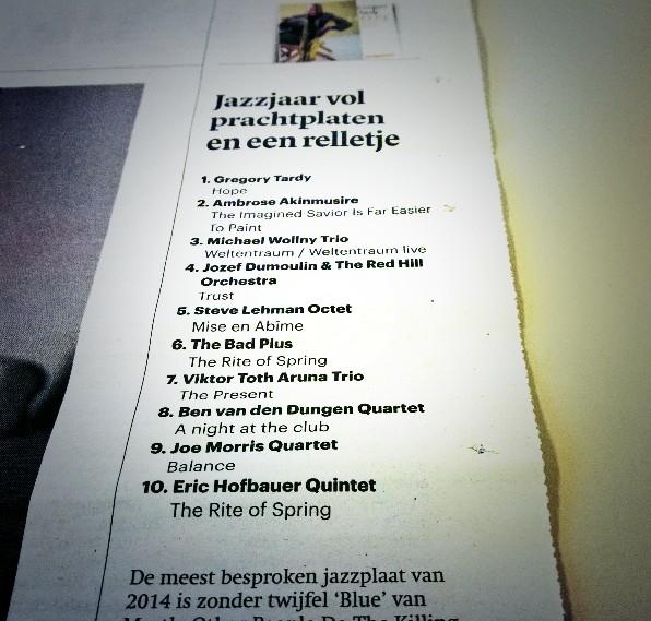 De jaarlijstjes van #Trouw: onze jazzcorrespondent Mischa Andriessen plaatst saxofonist Gregory Tardy op #1