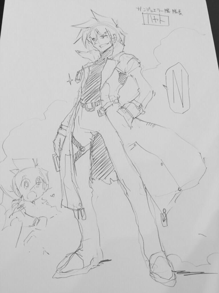 takafumi_adachi's tweet photo. 合間にガンデュエラー隊の隊長初描き。 #ブットバースト http://t.co/HhRzD4No1o