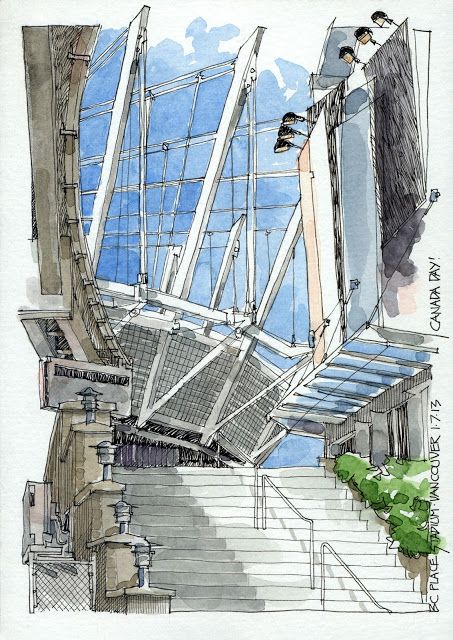 Amazing #sketch of Vancouver Stadium, Canada.