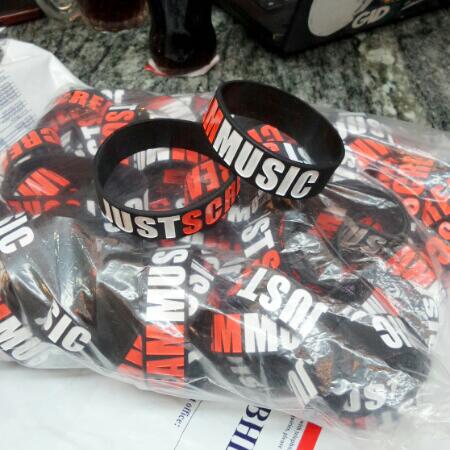 The wristbands are finally here! Remember, you'll get one of these babies free with every presale tix! #JustScream5