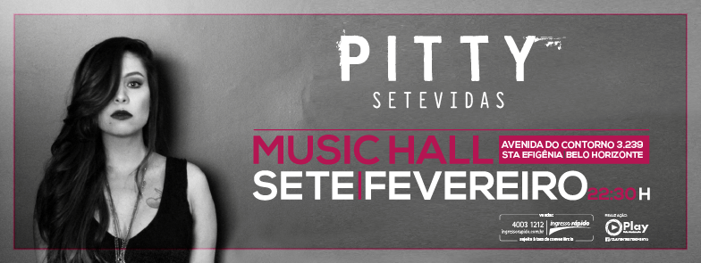 PlayBackstage's tweet photo. #AGenteQuer que chegue logo Fevereiro!! @pittyleone em BH com a Turnê Sete Vidas! https://t.co/Opc5o3T3xa  #PittyemBH http://t.co/mZYXho12Xv