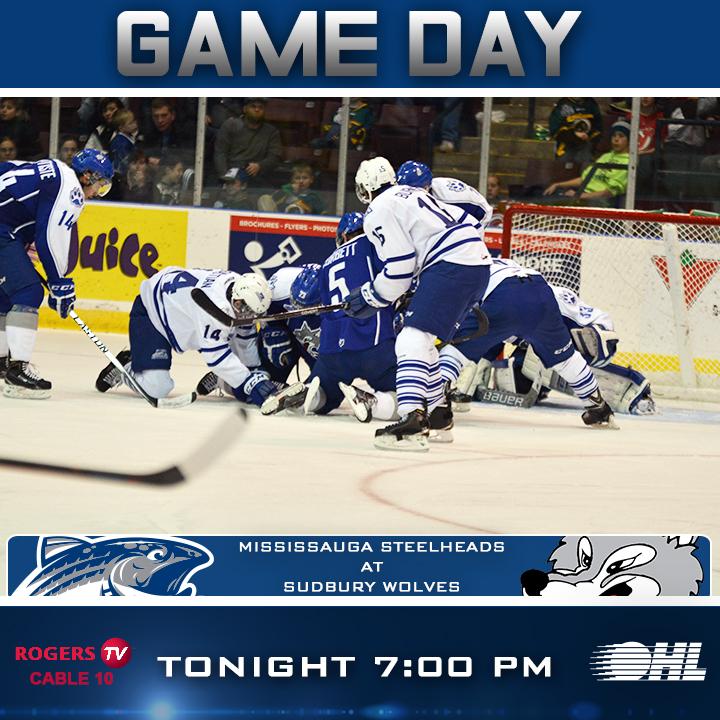 OHLSteelheads's tweet photo. GAME DAY! Steelheads visit the @Sudbury_Wolves tonight, puck drop is 7pm. Tune in to @RogersTVPeel #Cable10 #GameDay http://t.co/ScWEzHxCCX