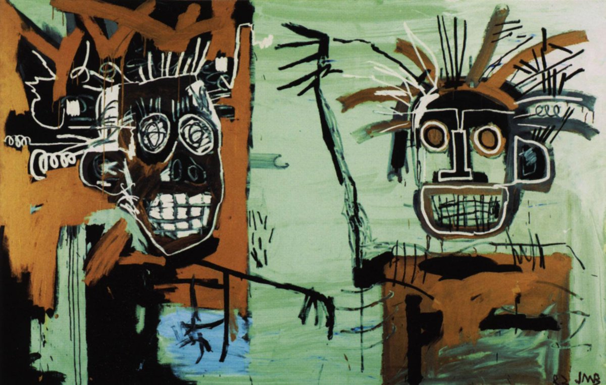 Jean-Michel Basquiat
Two heads on Gold 1982 #africaninspiration #art