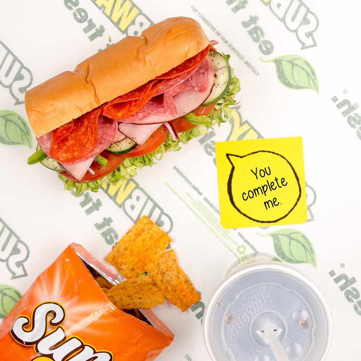 SUBWAY's tweet photo. Some things are just better together. #StuffSubsSay http://t.co/iQQ4Cdbvmi