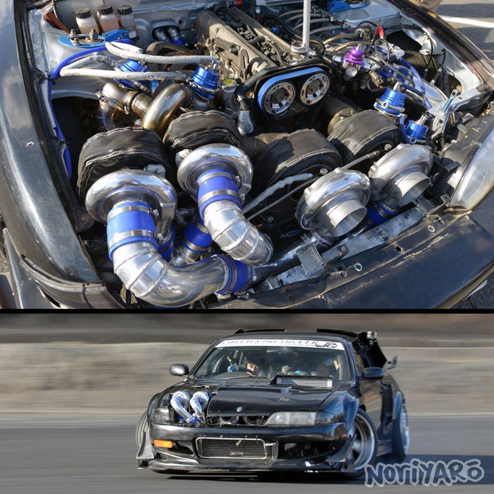 DrivingHaard's tweet photo. Locura pura: un S14 con un 2JZ cuatri-turbo. http://t.co/rB59AqpPzv