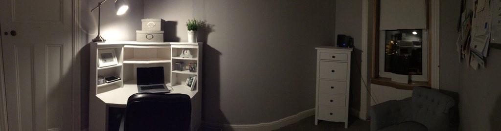 sd_stoddart's tweet photo. Back frm St A'drews to find @KaylMcl  @allan_devine redesigned my office fantastic surprise #changingrooms  #luckyman http://t.co/tMfbw02wBG