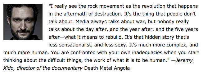 acpark1's tweet photo. .@jeuxjeux with a great quote on rock, and journalism, after war http://t.co/lukbnSPZsn
