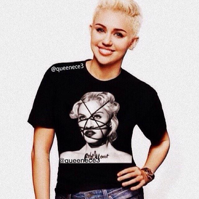 Madonna's tweet photo. I want dat t-shirt!!! ❤️#rebelheart #unapologeticbitch http://t.co/R3I5C10eJx