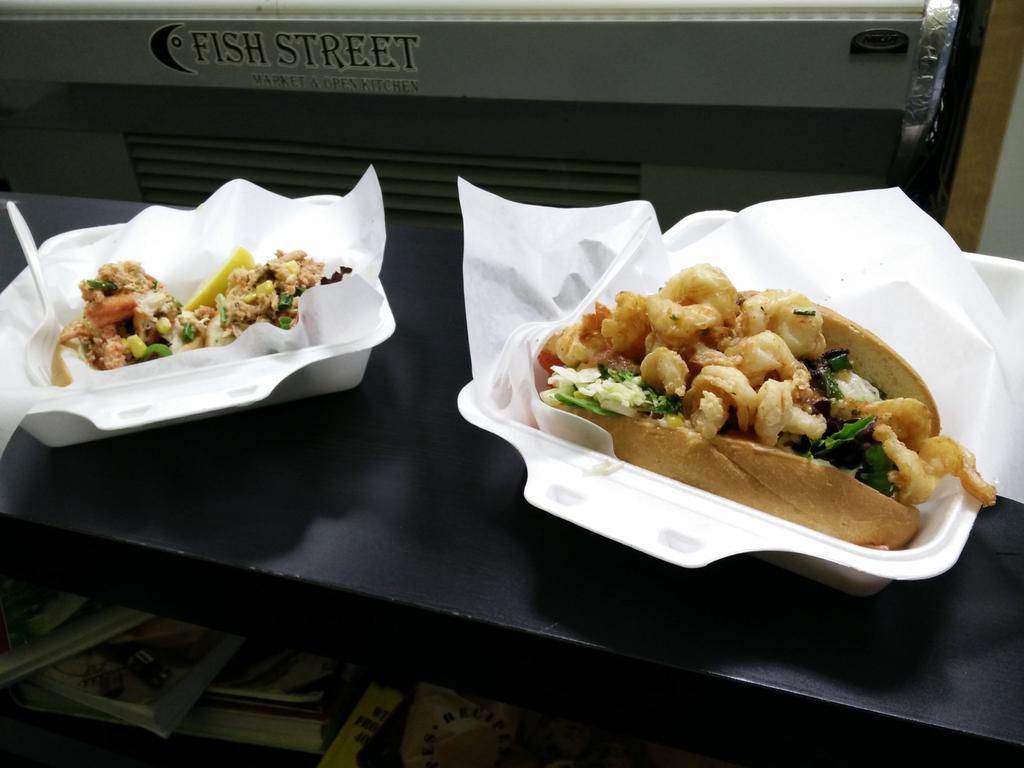 JBT888's tweet photo. Checkout Fish Street Market &amp; Open Kitchen for awesome sandwiches: lobster roll, shrimp po boy &amp; cod po boy. Oh boy! http://t.co/xwcOEPRu7k