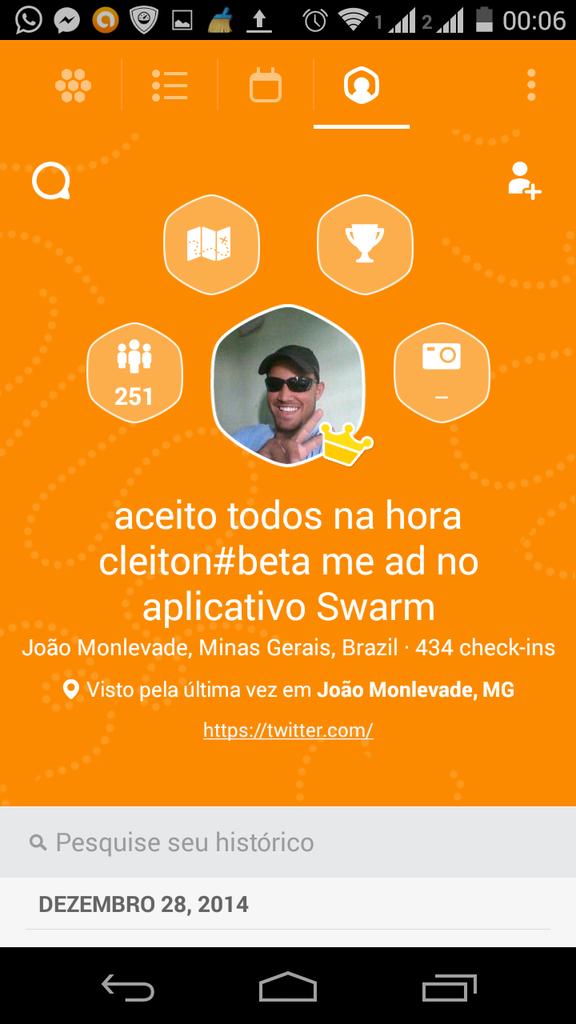 cleiton30835210's tweet photo. quem me adicionar no swarm eu retribuo em retweets http://t.co/mLsqjt358w