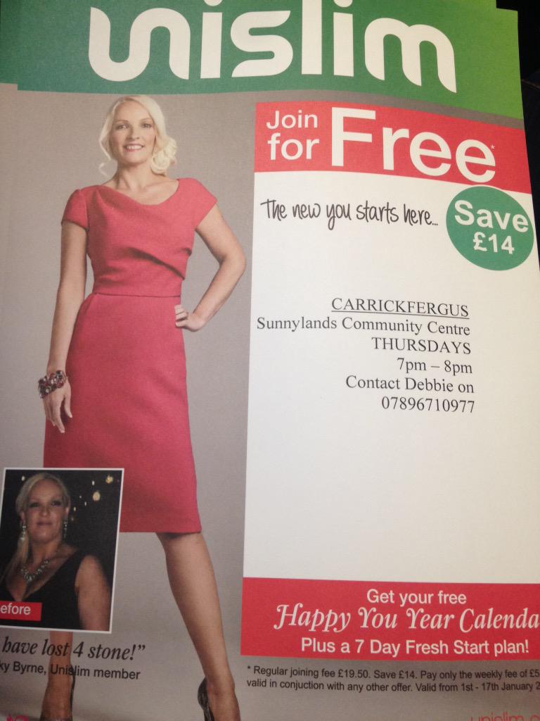 Debbie_ducks's tweet image. UNISLIM CARRICKFERGUS  SUNNYLANDS COMMUNITY CENTRE: 8/01/14 at 7pm FREE2JOIN ☎️07896710977 💻deborahfenton@gmail.com