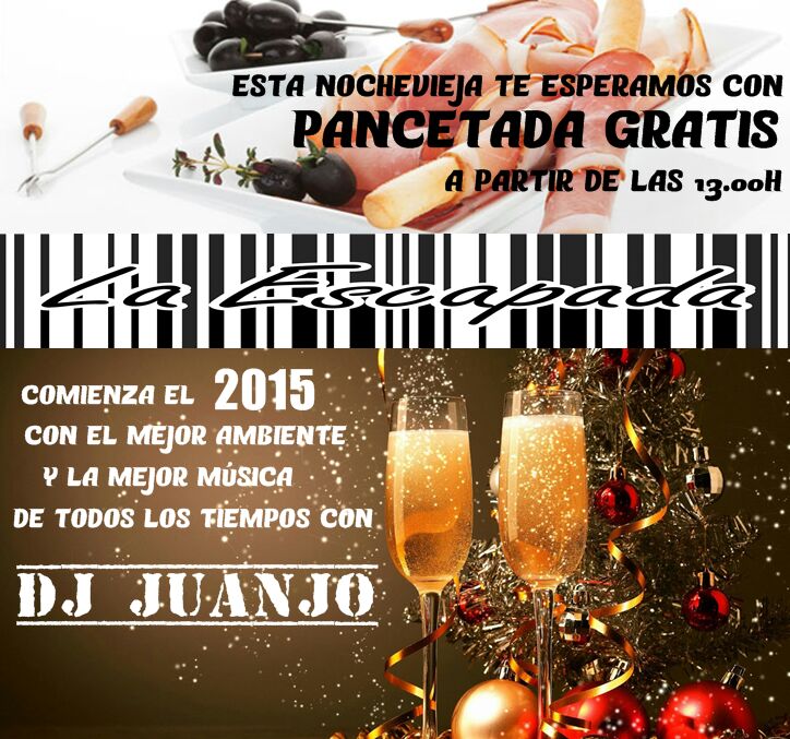 PUBLAESCAPADA's tweet photo. Ven a despdir el año y empzar el 2015 con nosotrs! Os esperamos con el mejor ambiente y @juanjome8 
 FELICES FIESTAS! http://t.co/MDT94Vehho