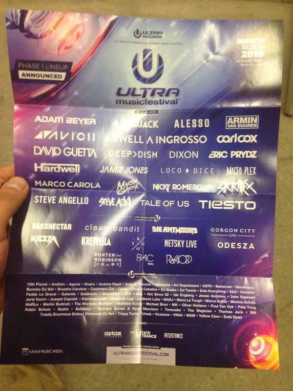 DeejayAlexC's tweet photo. @ultra 2015 *-* <3<3<3 @davidguetta @HARDWELL @MartinGarrix @arminvanbuuren @tiesto @djafrojack @Carl_Cox @Alesso http://t.co/CVC721iDDf