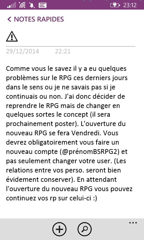 TBSRPG's tweet photo. ⚠  À lire  ⚠ http://t.co/qbWEnNrHrc