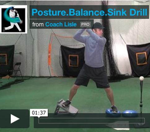 Posture Balance &amp; Sink Drill. CoachLisle.com #hitting #baseball #softball #mlb