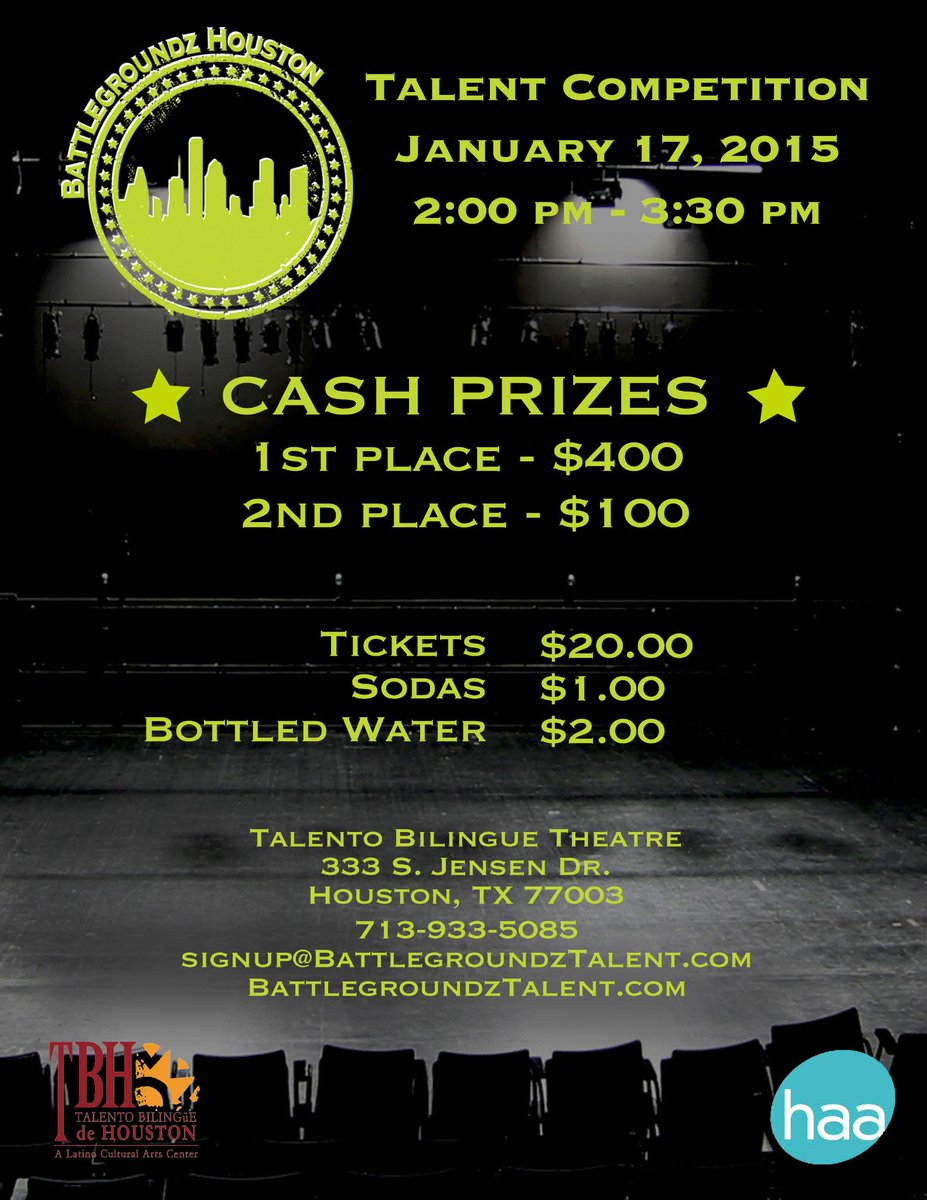 TBHCenter1's tweet image. Support #BattleGroundz #Houston talent competition and see who takes home the prize! Visit TBHCENTER.ORG