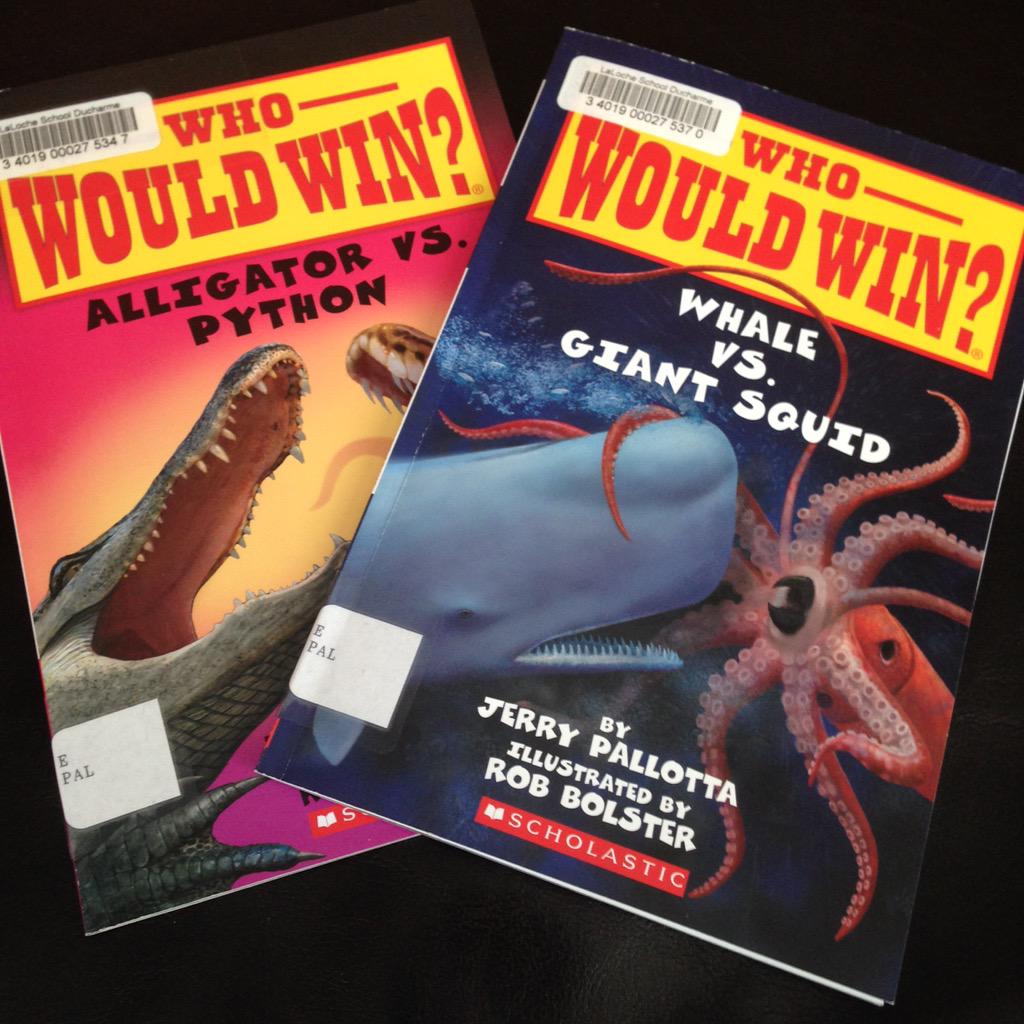 ShauneBeatty's tweet image. Kids loves these "Who Would Win?" books. Lots of them. Kids love guessing as they get new facts. #GoWhale #GoPython