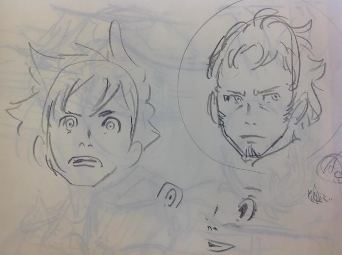 多分2人の目は違うけど精神年齢は一緒と説明してたと思われる絵。 